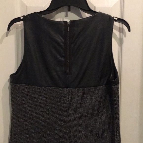 NWT Tweed Dress w/ faux leather bodice M - Picture 5 of 6